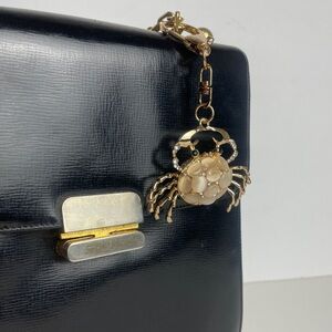 Bejeweled crab bag charm/key chain